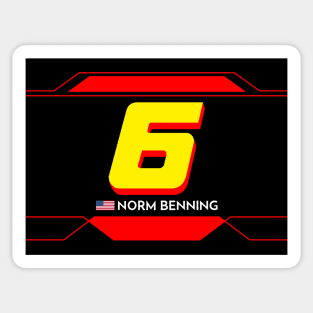 Norm Benning #6 2023 NASCAR Design Sticker